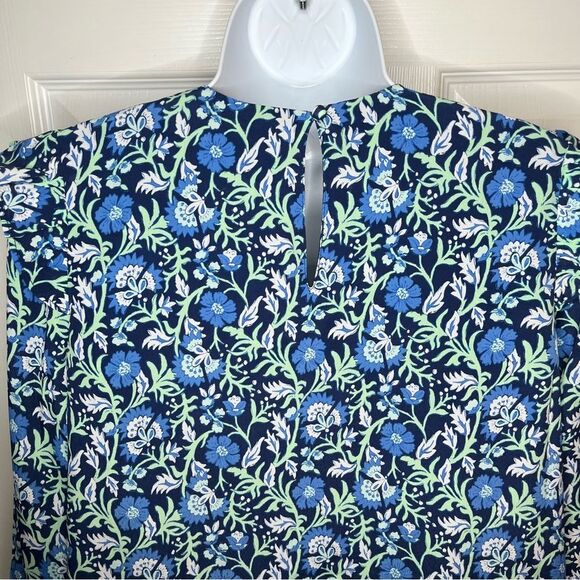 Vineyard Vines Winter Garden Pintuck Front Dress Deep Bay Blue Green XXS NWT - Picture 8 of 11